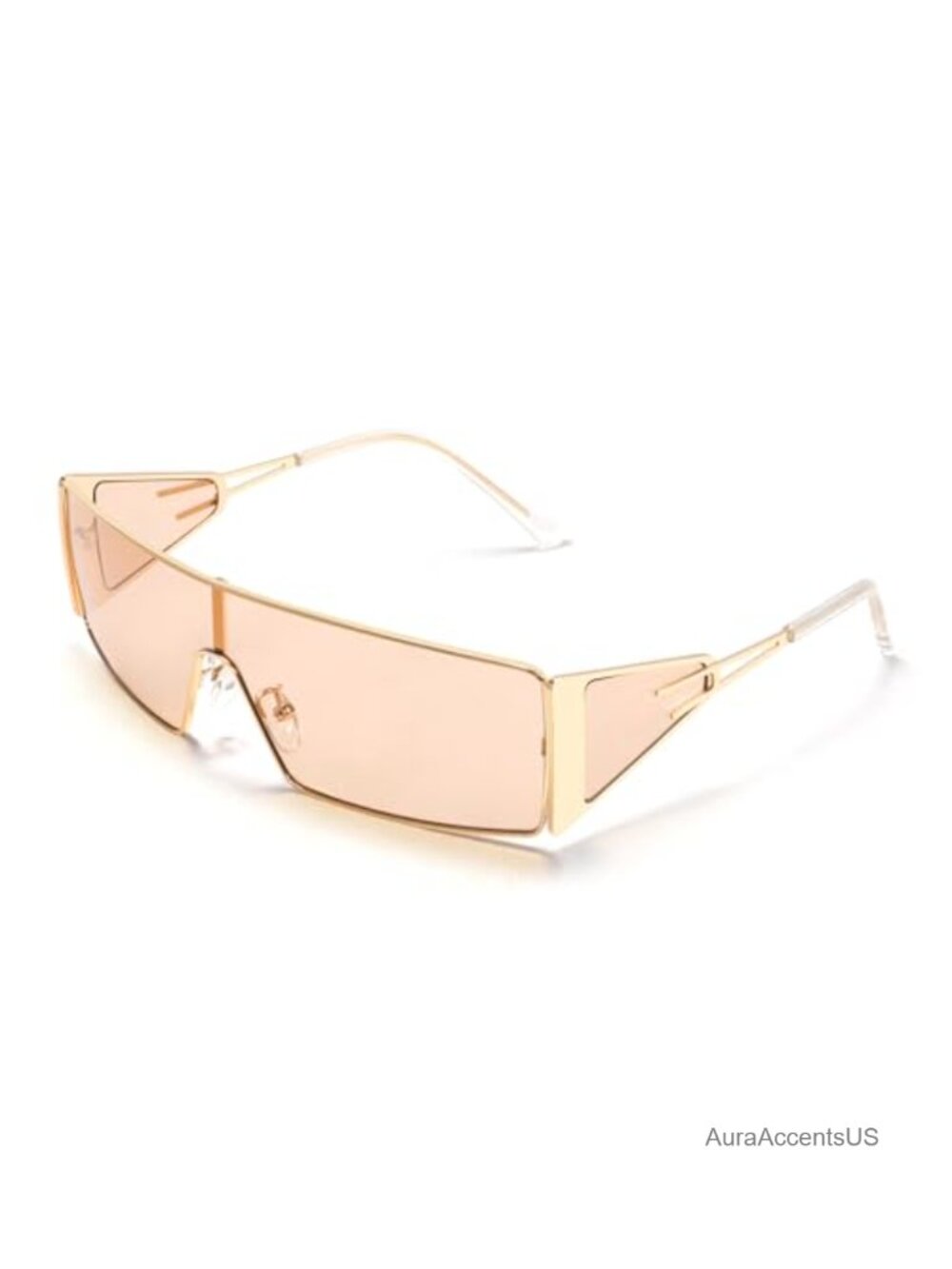 Y2K Wrap Around Sunglasses Retro Rectangular UV Protection
